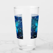 Elegant Blue Butterfly Glas (Links)