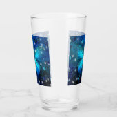 Elegant Blue Butterfly Glas (Rechts)