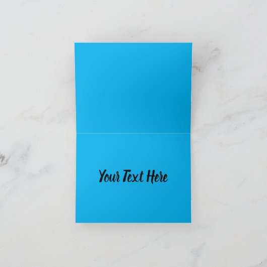 Elegant Blue Butterfly Karte (Innenseite)