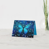 Elegant Blue Butterfly Karte (Vorderseite)