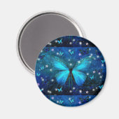 Elegant Blue Butterfly Magnet (Vorderseite/Rückseite)