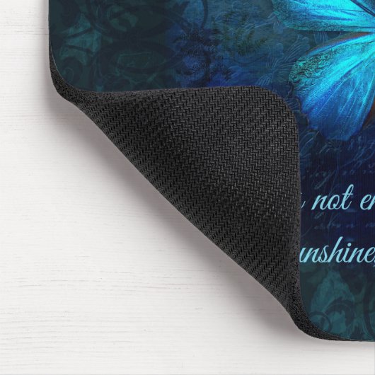 Elegant Blue Butterfly Mousepad (Ecke)