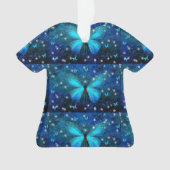 Elegant Blue Butterfly Ornament (Vorderseite)