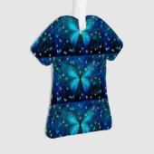Elegant Blue Butterfly Ornament (Vorderseite)