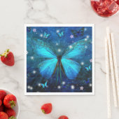 Elegant Blue Butterfly Serviette (Beispiel)