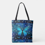 Elegant Blue Butterfly Tasche (Rückseite)