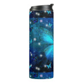Elegant Blue Butterfly Thermosbecher (Nach links gedreht)