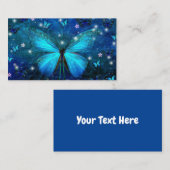 Elegant Blue Butterfly Visitenkarte (Vorne/Hinten)