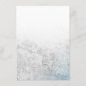 Elegant Blue Butterfly Wedding Details Begleitkarte (Rückseite)