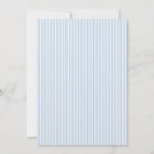 Elegant Blue Calligraphy Baptism Einladung (Rückseite)