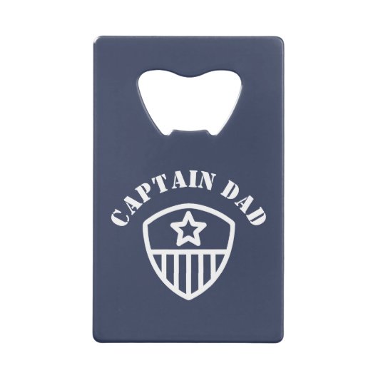 Elegant Blue Captain Vater Geldbeutel Flaschenöffner (Vorderseite)