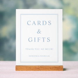Elegant Blue Cards And Gifts Wedding Acrylschild