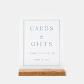 Elegant Blue Cards And Gifts Wedding Acrylschild (Vorderseite)