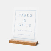 Elegant Blue Cards And Gifts Wedding Acrylschild (Winkel)
