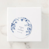 Elegant Blue Chinoiserie Floral Botanical Wedding Geschenkanhänger (Beispiel)