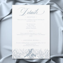 Elegant Blue Chinoiserie Natur & Vögel Hochzeit