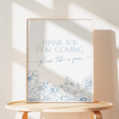 Elegant Blue Chinoiserie Vielen Dank für Ihr Komme Sockelschild