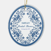 Elegant Blue Chinoiserie Viktorianisches Chinesisc