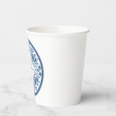 Elegant Blue Chinoiserie Viktorianisches Chinesisc Pappbecher (Links)