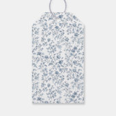 Elegant Blue Chinoiserie Wedding Geschenkanhänger (Rückseite)