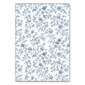 Elegant Blue Chinoiserie Wedding Table Number Tischnummer (Rückseite)