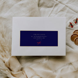 Elegant Blue Christmas Guest Address Labels