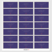 Elegant Blue Christmas Guest Address Labels (Blatt)