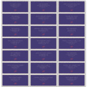 Elegant Blue Christmas Guest Address Labels (Vorderseite)