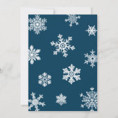 Elegant Blue Christmas Snowflakes Photo Feiertagskarte (Rückseite)