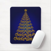 Elegant Blue Christmas Tree Mouse Pad Mousepad (Mit Mouse)