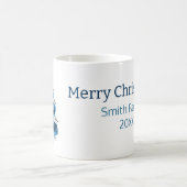 Elegant Blue Christmas Tree Watercolor Kaffeetasse (Mittel)