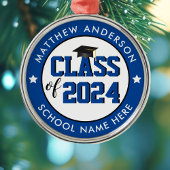 Elegant Blue Class of 2023 Graduate Abschluss Ornament Aus Metall