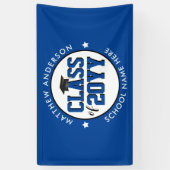 Elegant Blue Class of 2023 Graduation Party Banner (Vertikal)