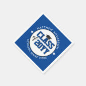 Elegant Blue Class of 2024 Graduation Party Serviette (Ecke)
