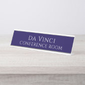 Elegant Blue Conference Room Name Plate Schreibtischnamensplakette (Vorderseite )