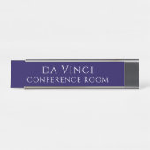 Elegant Blue Conference Room Name Plate Schreibtischnamensplakette (Vorderseite )