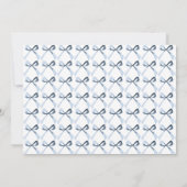 Elegant Blue Coquette Bows Boy Baby Shower Einladung (Rückseite)