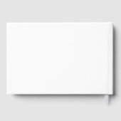 Elegant Blue Crest Wedding Guest Book Gästebuch (Rückseite)