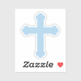 Elegant Blue Cross Aufkleber