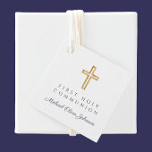 Elegant Blue Cross Boy First Communion Geschenkanhänger