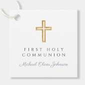 Elegant Blue Cross Boy First Communion Geschenkanhänger