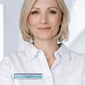 Elegant blue custom name namensplakette