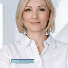 Elegant blue custom name namensplakette