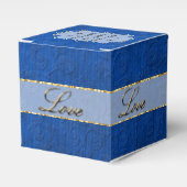Elegant Blue Custom Wedding Fvor Geschenkboxen Geschenkschachtel (Vorderseite)