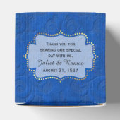 Elegant Blue Custom Wedding Fvor Geschenkboxen Geschenkschachtel (Oben)