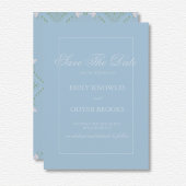 Elegant Blue Diamond Wedding Save The Date