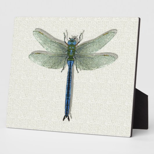 Elegant Blue Dragonfly Fotoplatte (Seite)