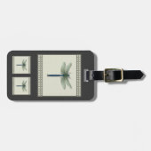 Elegant Blue Dragonfly Gepäckanhänger (Vorderseite horizontal)