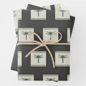 Elegant Blue Dragonfly Geschenkpapier Set (Beispiel)