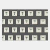 Elegant Blue Dragonfly Geschenkpapier Set (Vorderseite)